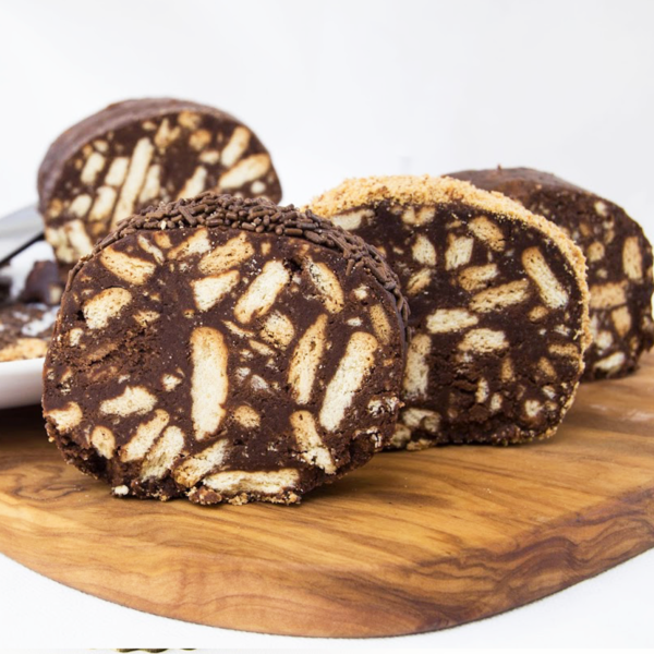 Salame de Chocolate de Natal